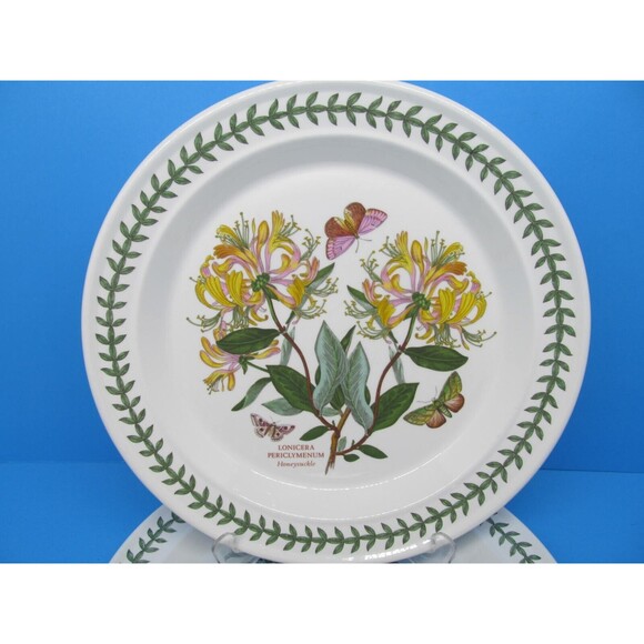 Portmeirion Chrysanthemum And Lonicera Set Of 2 Floral 10 1/2" Dinner Plates VGC - Picture 7 of 13